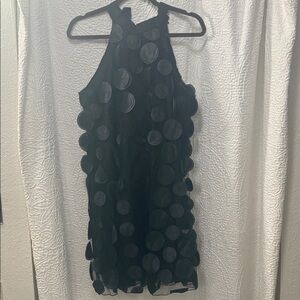 SHEIN Black Textured Mini Dress